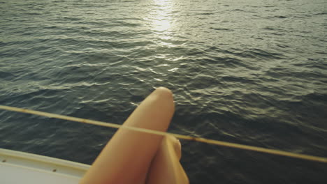 relaxing on a yacht