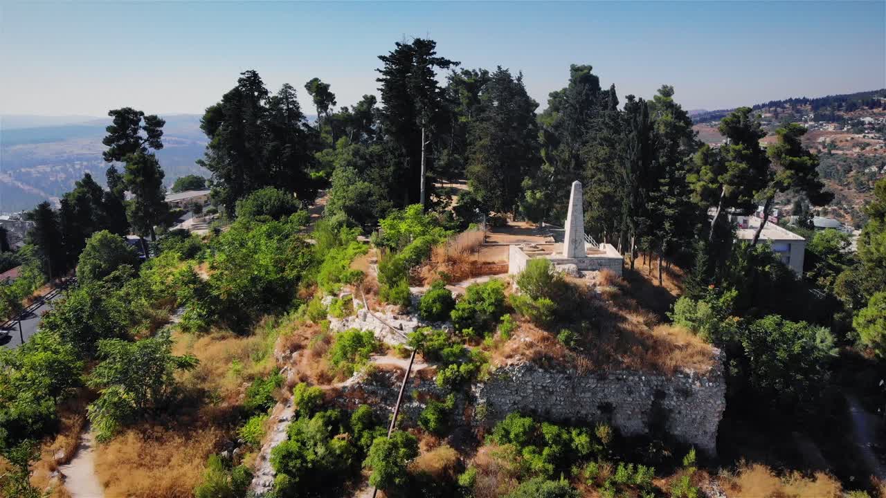 Panoramic View of Historic Hilltop Monument and Ancient Ruins