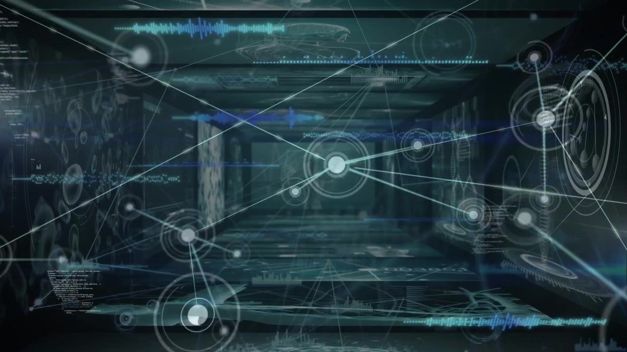 Digital Data Network and Futuristic Interface in Virtual Space