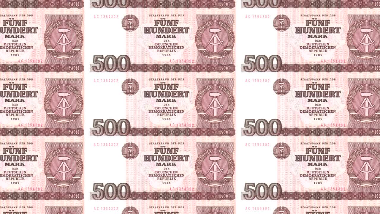 옛 독일 공화국의 500마르크 지폐, 현금