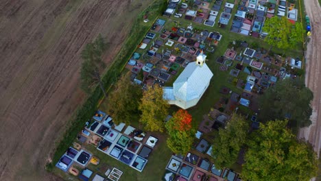 Chapel-In-A-Graveyard-In-Lithuania-At-Summer