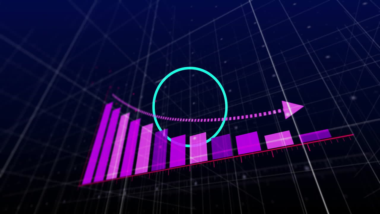 Animation of diagrams over blue spots moving
