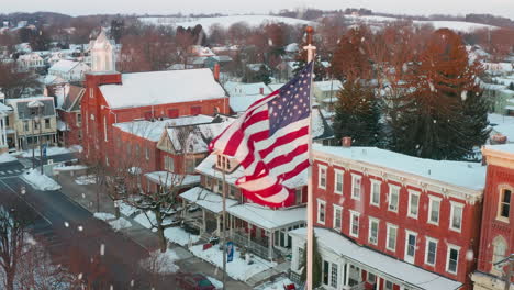 small town america in winter