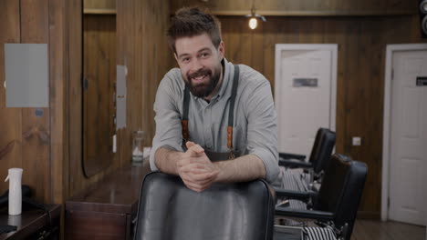 friendly barber in a modern barber shop