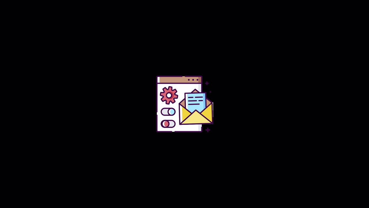 Mail management Icon animation Alpha