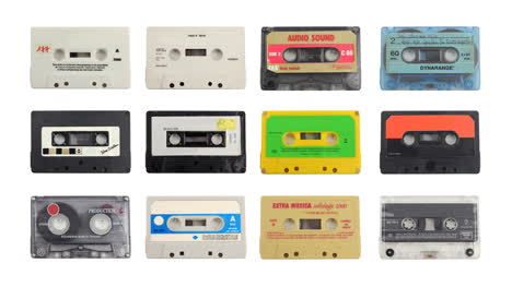 animación de casetes de audio