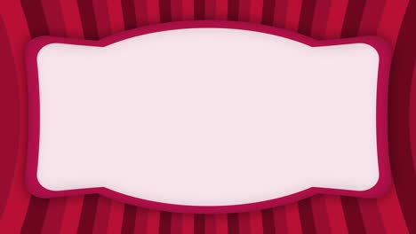 estandarte de marco blanco en animación de rayas rojas