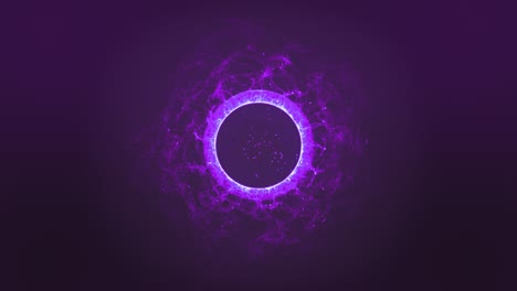 video en 4k de un círculo púrpura abstracto con efecto de luz.