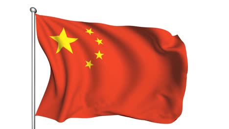 bandera de china (semi-transparente, en bucle, canal alfa)