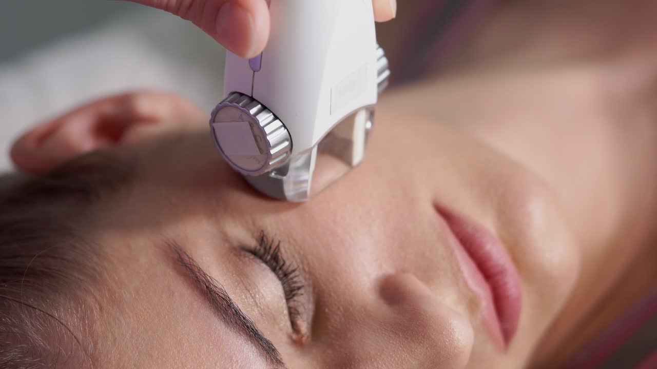 얼굴 치료를 받는 여성