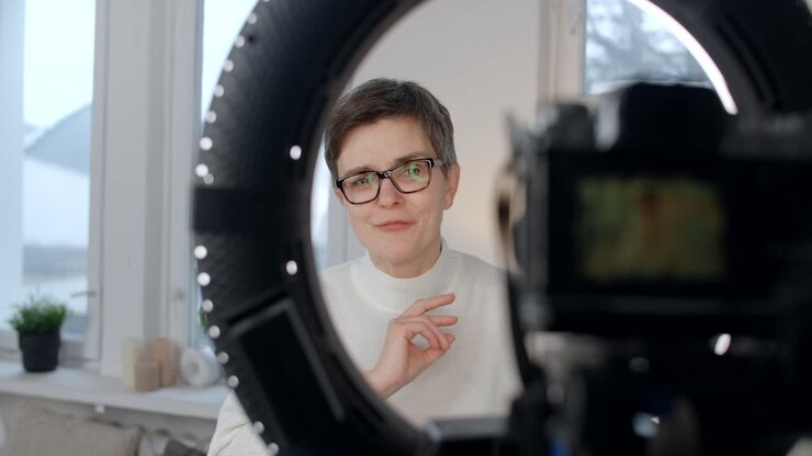 Woman Giving Online Presentation