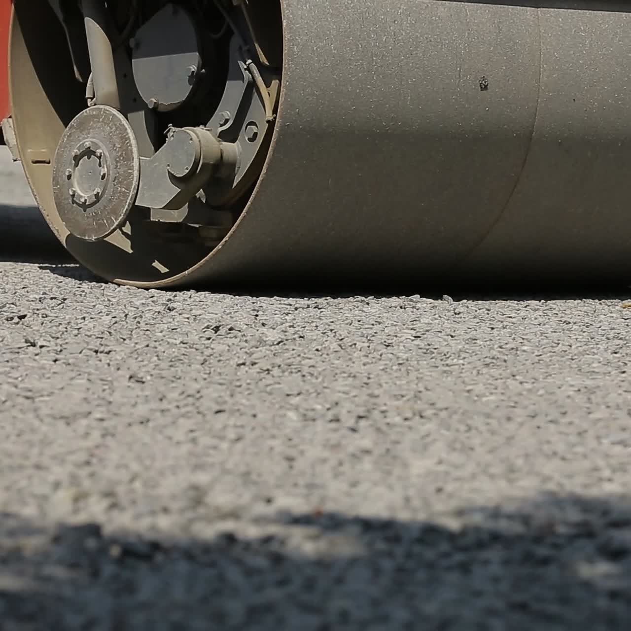 Road Roller Working On Road