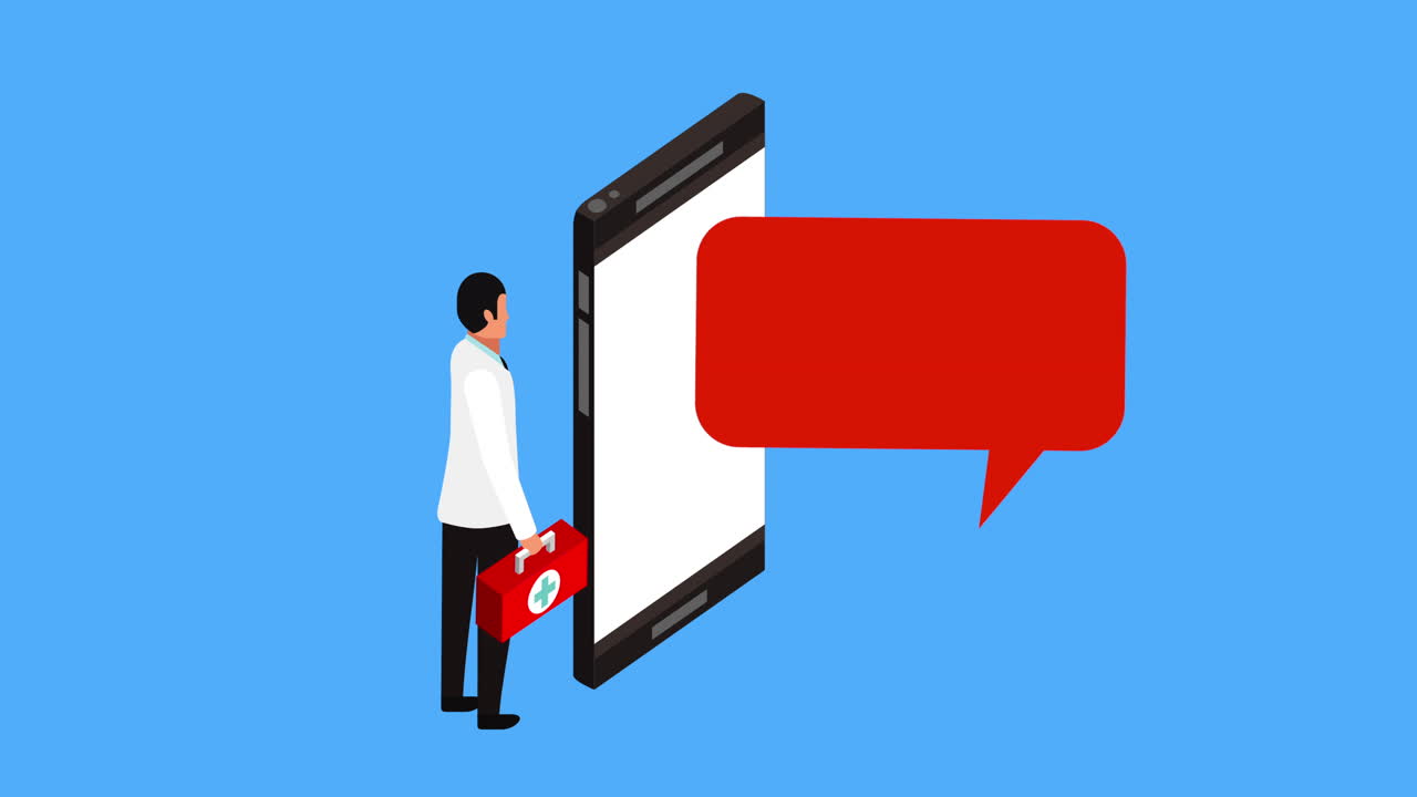 tecnologia di telemedicina con smartphone e medico