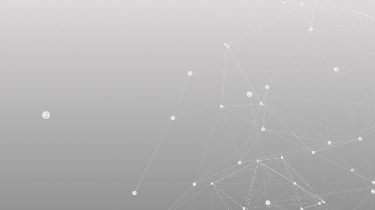 Network technology digital business dots and lines. Seamless loop 4k copy space