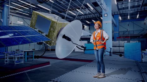 ingeniera en la sala de control de satélites