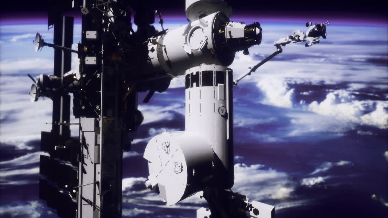 Exploration of the international space station above earth