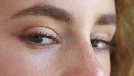 closeup portrait of a beautiful woman looking