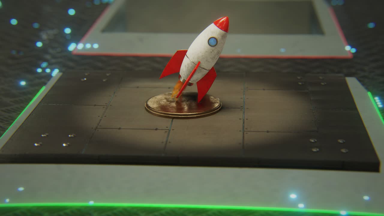 vídeo em 4k de brinquedos de desenho animado com elementos loopáveis.
