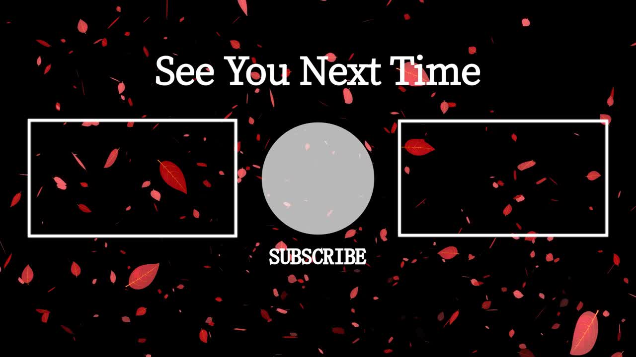 가을 잎 입자 유튜브 엔드 카드 엔딩 스크린 모션 그래픽