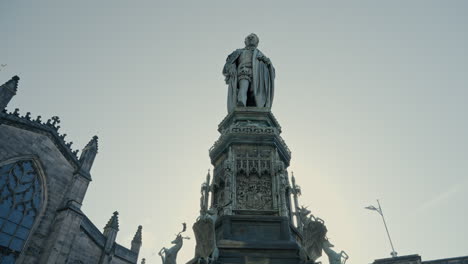 Statue-of-Walter-Francis-Montagu-Douglas-Scott-in-front-of-St