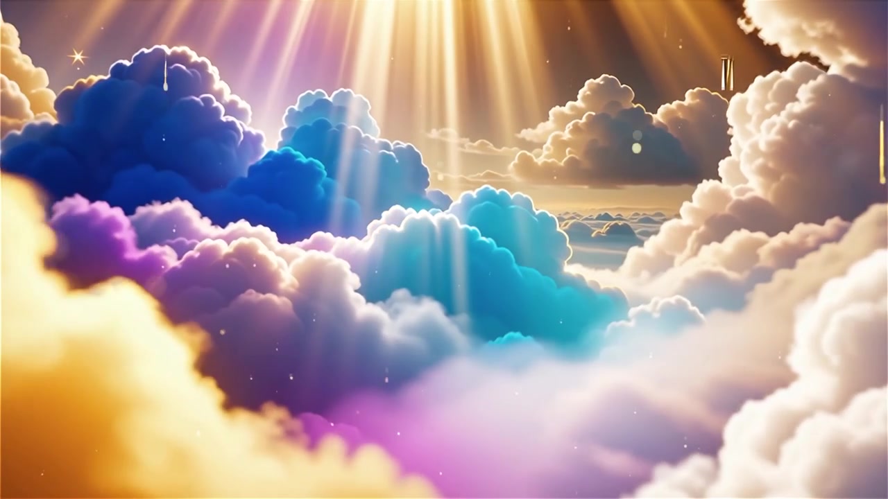 Christian Heavenly Light Worship Background