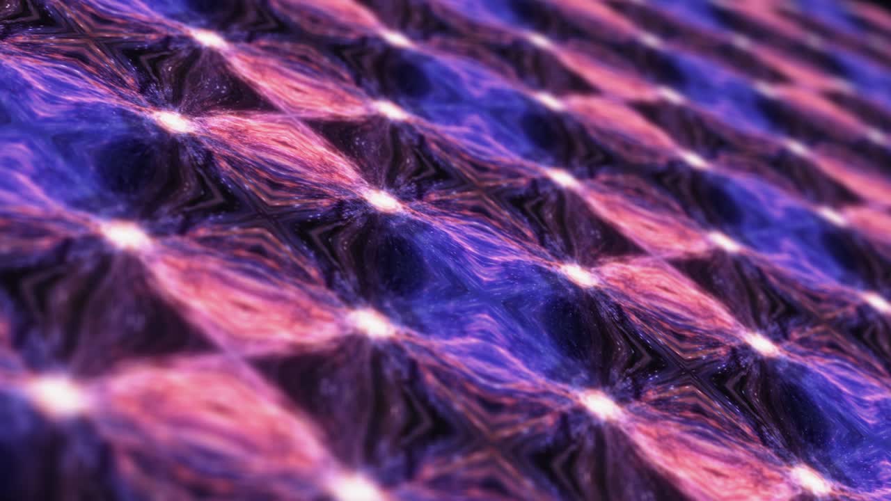 visualización 3d abstracta de la superficie de la pared con led geométrico transformado. 4k bucle abstracto fondo futurista composición geométrica con azulejos móviles coloridos. diseño de movimiento. patrón ondulado hipnótico suave.