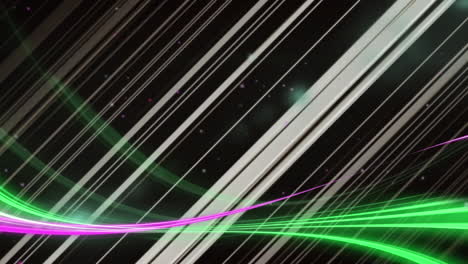 líneas diagonales con luces púrpuras y verdes