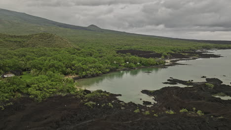 wailea-makena maui hawaii aerial v2 drone flyover ahihi-kinau natural area reserve across la perouse bay capturing coastal lava fields and lush vegetations - shot with mavic 3 cine - december 2022