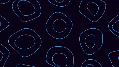 Neon-circles-pattern-with-waves-effect-on-black-gradient