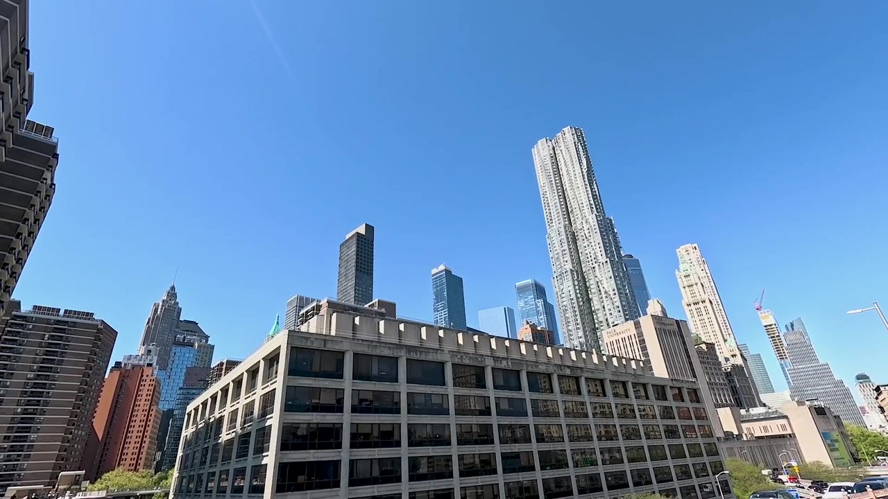 Vídeo de arranha-céus em Nova York.