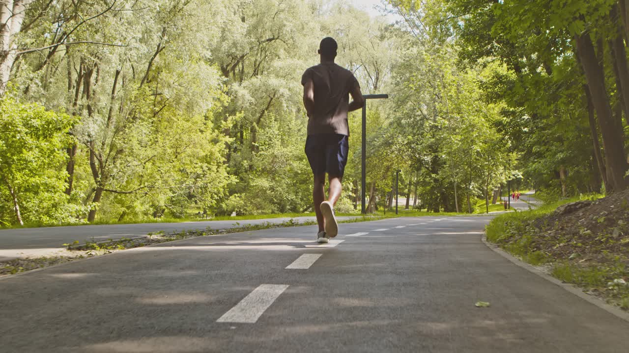 Man Running in a Park