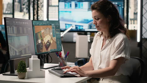 an architect working on a computer