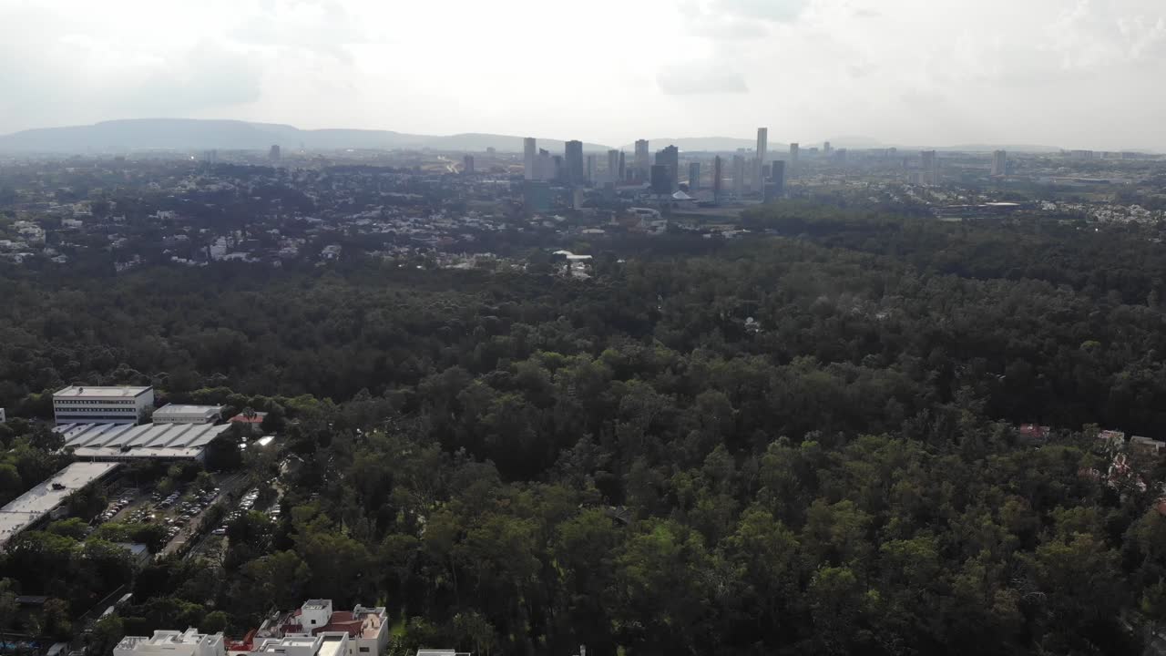 Aerial view of plaza Andares in the distance. (Guadalajara, Jalisco, México)
