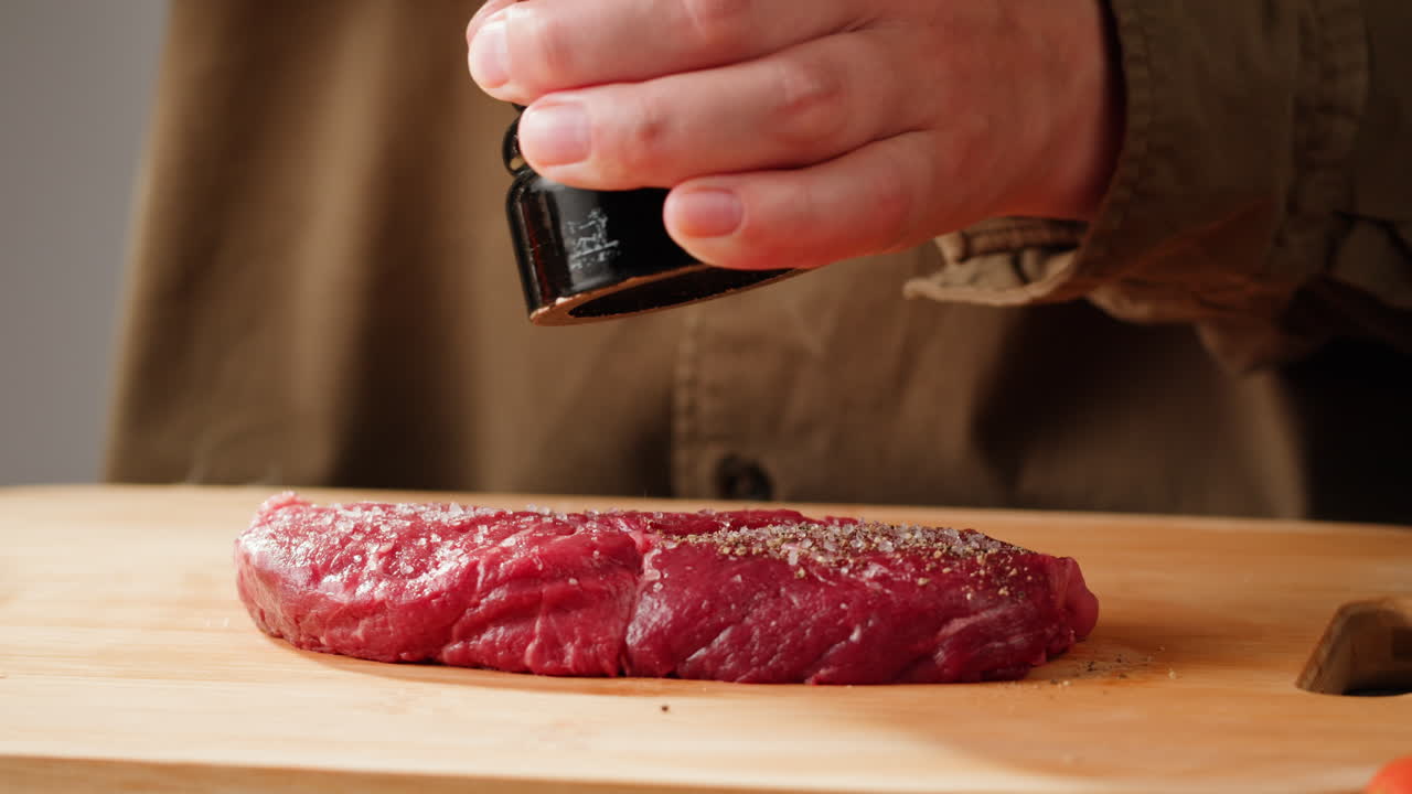Seasoning a Steak