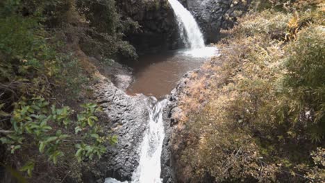 Waterfall-Hawaii-water-falling-from-high-up