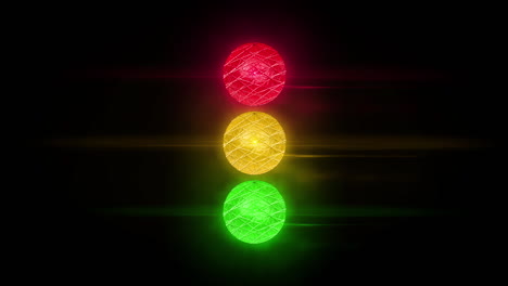 traffic lights in night