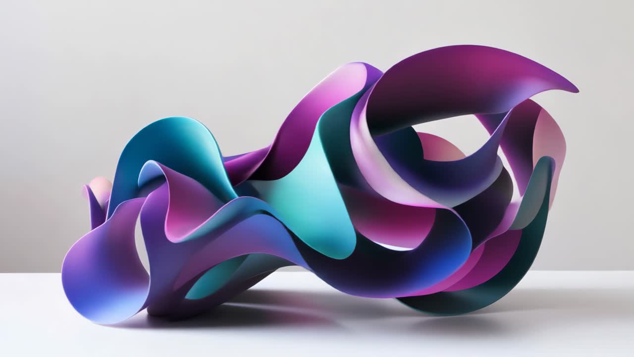 Abstract Colorful Geometric Sculpture