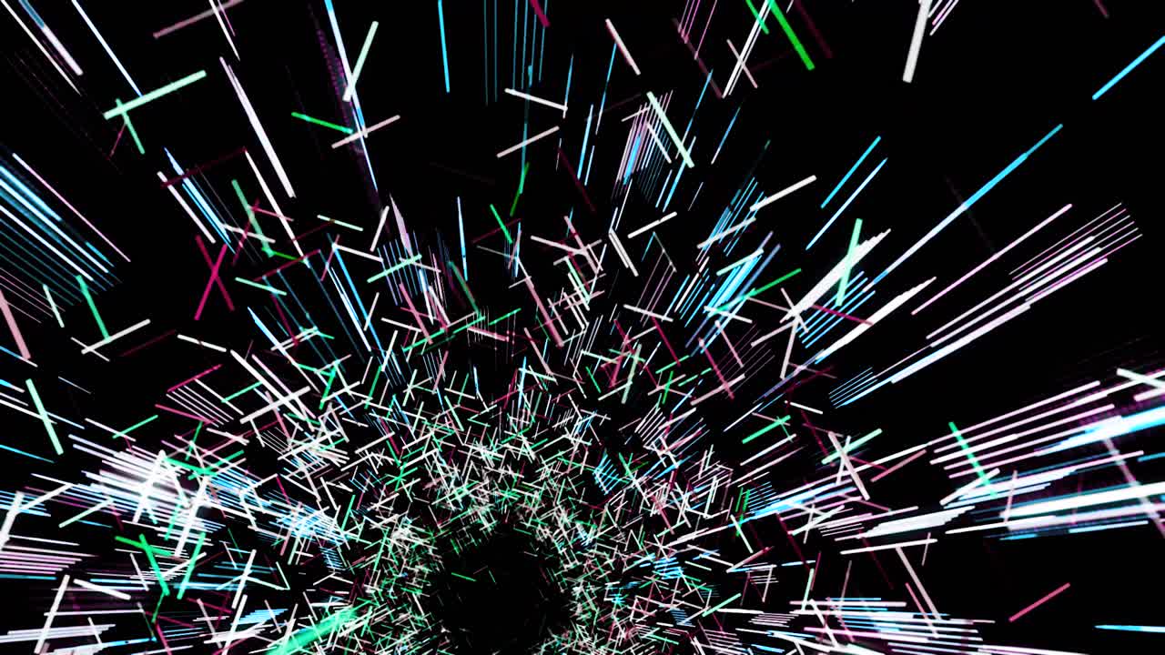 túnel de senderos de luz abstractos