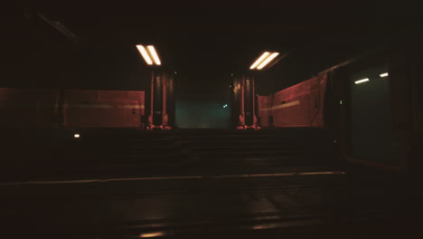 dark futuristic corridor