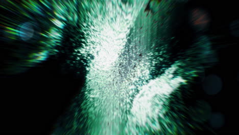 abstract green energy burst in motion