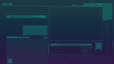 animación del procesamiento de datos en pantallas con fondo oscuro
