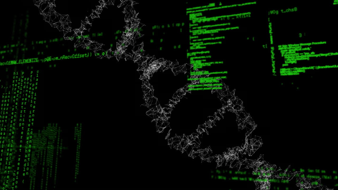 dna 가닥 스핀링을 통해 데이터 처리의 애니메이션