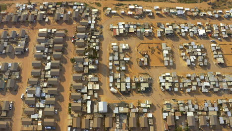 4k drone footage of an informal settlement