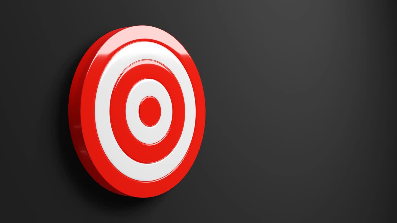 All dart arrows missed target.3d animation.
