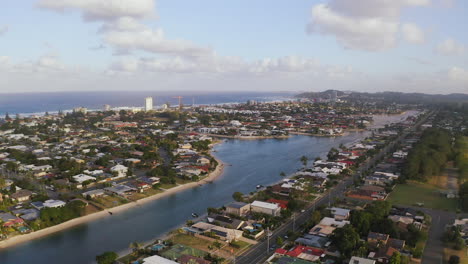 coastal suburb aerial view