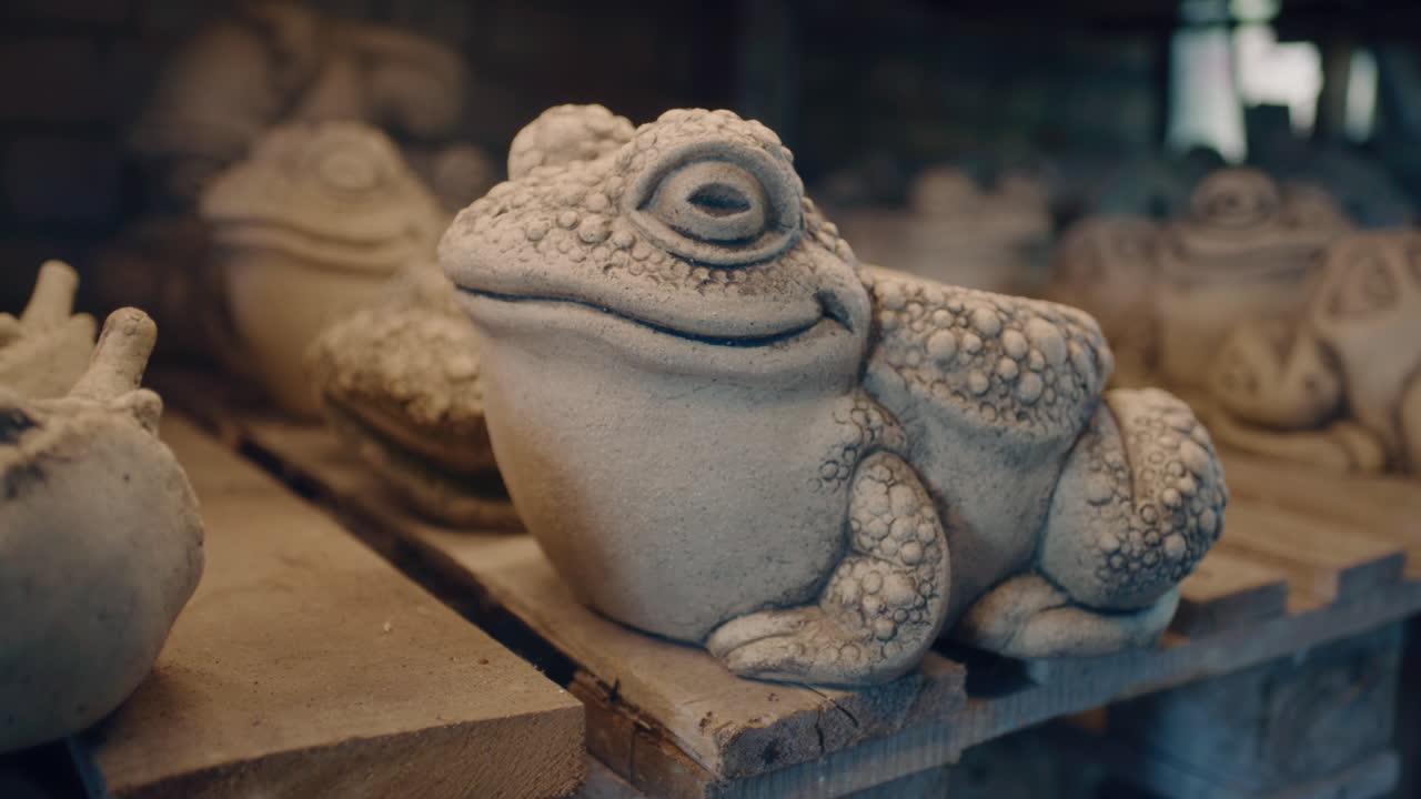 Cute Stone Frog Statues