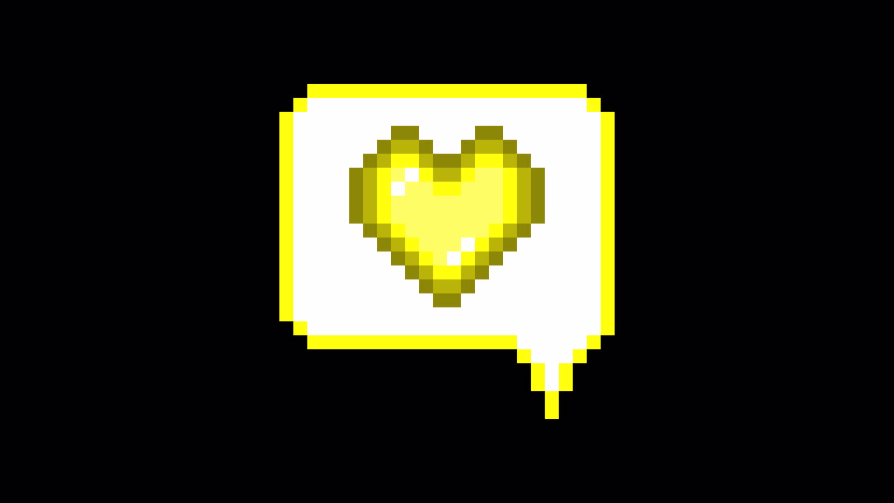 Pixel art animation icon speech bubble heart (3)