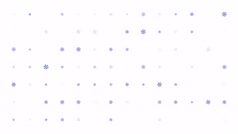 snowflakes animation loop. seamless pattern background. small snowflakes slowly blink on grid. white backdrop