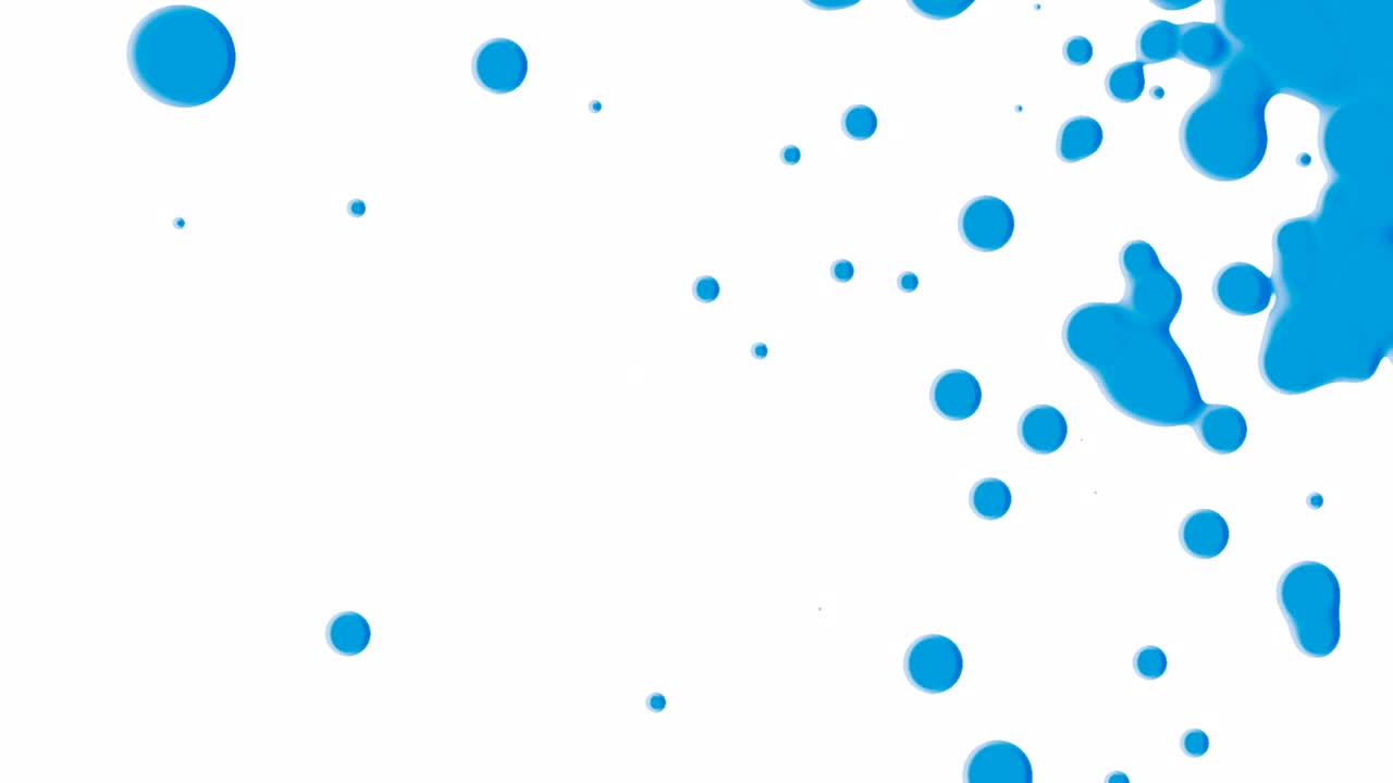추상 파란색 액체와 밝아진 반점