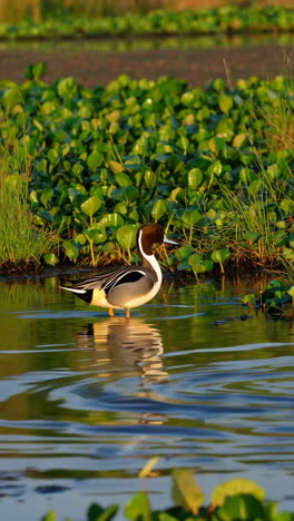 northern pintail duck in a wetland